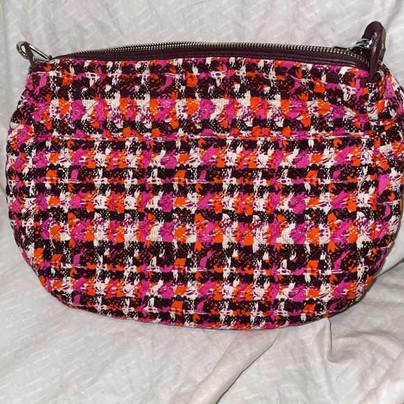 Vera Bradley Large Carson in pink plaid houndstooth - Picture 3 of 7